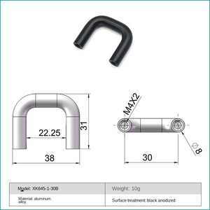 Mini Manija en Forma <span class=keywords><strong>de</strong></span> U <span class=keywords><strong>de</strong></span> Aluminio - Semicírculo para Dedos, Moderna y Simple, con Orificio 25/28.5/30/40 - Product Image 6