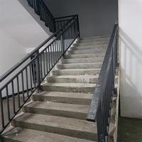 Rampe d'escalier et garde-corps en acier galvanisé, fer forgé, acier inoxydable, à fixation au sol, pour usage domestique et extérieur