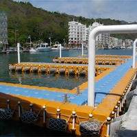 Pont flottant modulaire en HDPE durable, protection UV, caractéristiques imperméables, couleurs personnalisables pour pont flottant de bateau