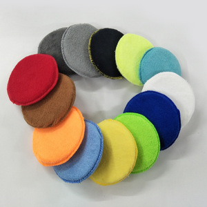 Éponges de lavage de voiture circulaires, couleurs mélangées, en stock, éponges cirées pour le polissage et le nettoyage - Product Image 1