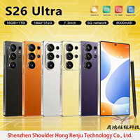 Téléphone portable S26 Ultra 5G 16G+1TB 7,3 pouces 108MP Android 15 Téléphone pas cher Navigation GPS Double carte SIM MTK Snapdragon8gen4