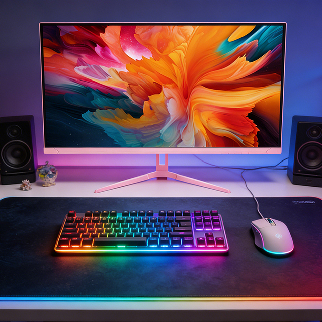 Factory Hot Sale Pink 27 Inch Gaming Monitor 1K 165Hz PC Display Desktop Computer LED Screen for Gaming/Business Office