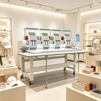 Machine à broder durable à 5 aiguilles pour la couture de matériaux lourds tels que le cuir et le denim