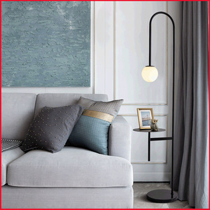 Nordic Minimalist Wrought Iron Floor <b>Lamp</b> Creative Personalized Design for Cozy Living Room <b>Study</b> Space Coffee <b>Table</b> Storage - Product Image 5