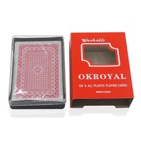 Jeu de cartes à jouer en PVC de haute qualité, vente en gros, jeu de cartes à jouer 100% PVC, poker en plastique avec boîte, un ensemble de 106 cartes