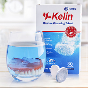 Tabletas efervescentes limpiadoras de dentaduras postizas con empaque en inglés, quitamanchas, cuidado bucal, eliminador de olores, 30 tabletas, para uso transfronterizo - Product Image 3