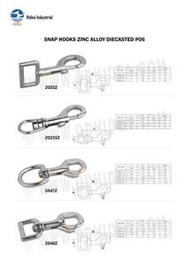 Gancho de Seguridad Giratorio HIDEA de 12 mm a 25 mm, Anticorrosión, de Liberación Rápida, Aleación de Zinc, Recubierto de Níquel, Acero Inoxidable - Product Image 2