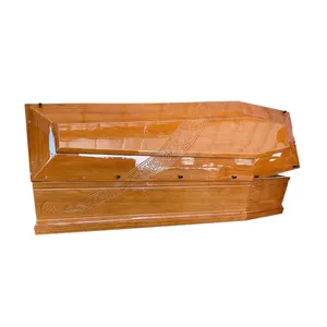Caixão de madeira para Crematia Funerária Caixão de madeira Paulownia