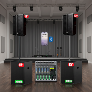 Système de sonorisation professionnel pour scène, ensemble complet de haut-parleurs de karaoké pour home cinéma, <span class=keywords><strong>10</strong></span> pouces, 12 pouces, barre claire, 315W, 8 ohms - Product Image 6