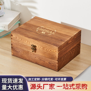 Wooden <b>Gift</b> <b>Box</b> Rectangle Handmade For Whisky Set Storage Craft <b>Gift</b> Packaging - Product Image 4