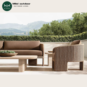 Juego de sofá de ratán moderno para jardín al aire libre, muebles de ratán PE para hoteles, balcones, villas y patios, salida de fábrica - Product Image 1