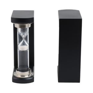Fermalibri Decorativi a Clessidra, Cornice Nera Moderna, Timer a Sabbia in Vetro, Decorazione per Scaffali, Accessorio per Ufficio - Product Image 5