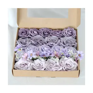 Ammy-geschenk-sets für frauen hochzeitsdekoration künstlicher blumen-box hochzeitsfest sonnenblumen rose-box dekorative objekte dekoration