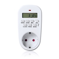 Petit minuteur numérique programmable hebdomadaire LCD 16A avec prise pour utilisation sur table