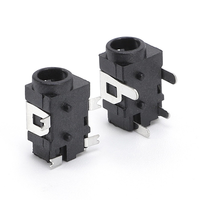 Conector de Alimentación CC de Latón de 3.5x1.35mm 12V JT-DC-031A 0.5A, Montaje Horizontal en PCB, Hembra, para Dispositivos Electrónicos
