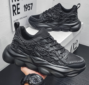 Chaussures de sport lumineuses pour hommes, style plateforme, baskets décontractées polyvalentes, très populaires - Product Image 3