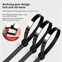 Attaches de câbles robustes en PA66 résistant aux UV, 12 pouces, attaches en plastique étanches pour l'extérieur, attaches industrielles