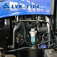 Tracteur agricole 4x4 de 110 CV, livraison directe d'usine, personnalisable, cabine en option, levage hydraulique robuste pour les équipements agricoles.