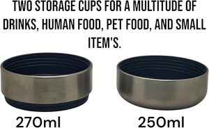 32oz 3 in 1 Insulated Stainless Steel Pet Feeder 1000ml Outdoor Travel Portable Water <b>Bottle</b> for <b>Dogs</b> - Product Image 4