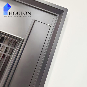 Designs modernes Porte blindée en acier galvanisé <span class=keywords><strong>Maison</strong></span> Porte de sécurité en acier inoxydable personnalisée - Product Image 4