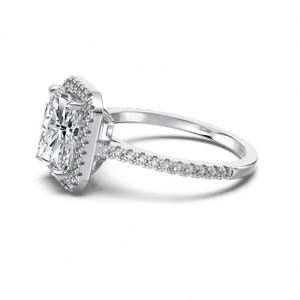 Dylam High Top Jewelry <b>925</b> Sterling <b>Silver</b> D Color VVS1 Moissanite Stone Wedding Band Eternity <b>Rings</b> for Wedding Engagement - Product Image 3
