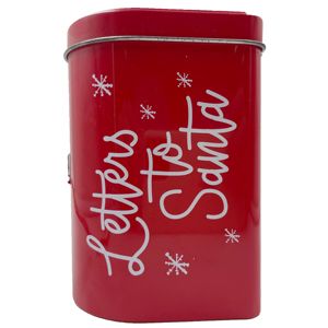 Hot Sale red Color Small Mini Christmas mailbox bucket Metal Cans gift Packaging with Lid Tin Boxes Tin Container