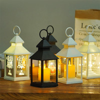 Elektronische Kerzen Klassische Windlampe Vintage Plastik-Kerzenhalter PVC LED-Laterne Traditionelle Vintage LED-Laterne