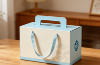 Caja de Embalaje Cosmético Portátil Minimalista de Cartón con Asa, Tamaño Personalizado, Impresión Digital, Reciclable, Certificación ISO9001, de Lujo