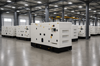 Groupe électrogène diesel silencieux 60Hz 50kW 63kVA à faible bruit, insonorisé, générateur industriel, alimentation de secours pour usage domestique et commercial