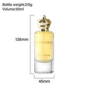 Factory Luxury Custom Clear 55ml Round Crimp Gradient Color Glass Perfume <b>Bottle</b> With Packing <b>Box</b> - Product Image 6