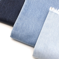 Tissu denim en fil doux OE, bleu foncé, coton extensible, denim léger extensible pour pantalon homme