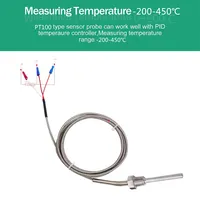 Sonde de température haute performance 800°C, filetage NPT 1/4, en acier inoxydable 304, type KK, thermocouple PT100