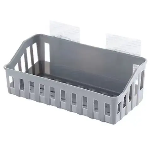 Perforation-free toilet storage rack Non-marking kitchen storage rack Bathroom storage box Wall hanging basket