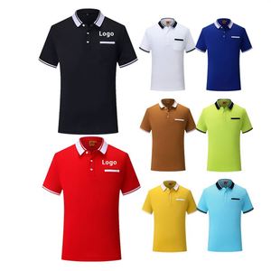 Polo brodé personnalisé respirant pour le golf, le sport, les uniformes de travail, le personnel de bar, en lin, de haute qualité, pour hommes, imprimé - Product Image 1