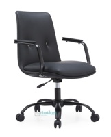 Fauteuil de bureau moderne en cuir PU de Foshan avec dossier haut et moyen, appui-tête pivotant, accoudoirs, idéal pour la maison ou le bureau de direction