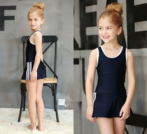 Newest Sale <b>School</b> Children Solid Color Swimming Kids Training Team Wear Young <b>Girl</b> Summer Swimsuit - Product Image 4