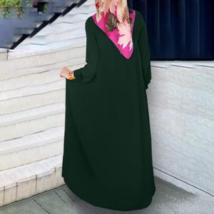 Abaya Musulmana de Ramadán para Mujer a Buen <span class=keywords><strong>Precio</strong></span>, Vestido Largo con Cuello Redondo y Manga Larga, Túnica de Oración, Ropa Islámica de Turquía y Dubái - Product Image 5