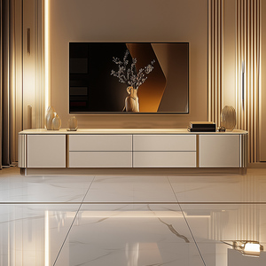 Luxury TV Cabinet Modern <strong>Wall</strong> Mounted Design <strong>Floating</strong> Stand <strong>Unit</strong> for Living Room Furniture Storage Solution - Product Image 3