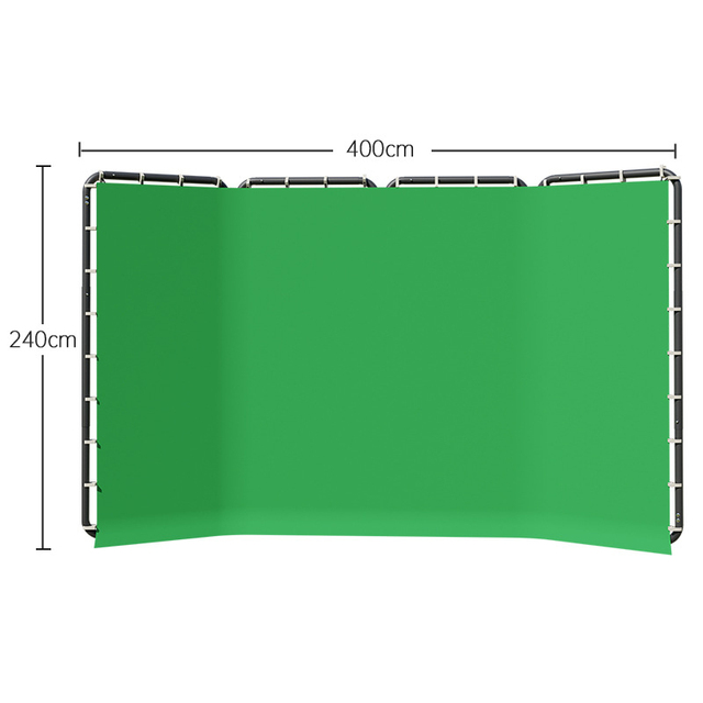 Photography Portable Large Chromakey Green Screen Background with Stand Frame for Photo Studio Video Shooting