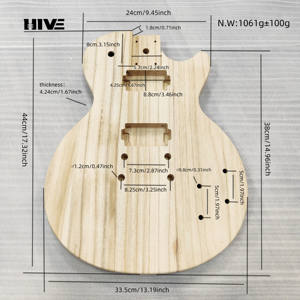 بيع مباشر LP الغيتار الكهربائي تعديل الجسم ديي مع طلاء الجسم الغيتار يضم نمط وفي لون الخشب الطبيعي - Product Image 2