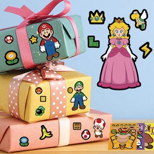Cadeaux créatifs Cartoon Anime Cool <span class=keywords><strong>Mario</strong></span> Luigi Peach Princess <span class=keywords><strong>Stickers</strong></span> Make-a-Face Puzzle Toys Decoration Wall Cups DIY <span class=keywords><strong>Stickers</strong></span> - Product Image 5