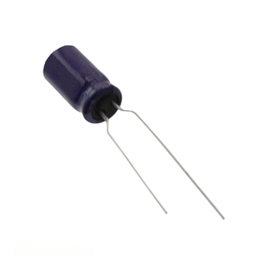 ตัวเก็บประจุแบบ1 uF ECA-2VM010 1 uF ตัวเก็บประจุแบบมีรูผ่านรูรูพรุน1 uF - Product Image 1