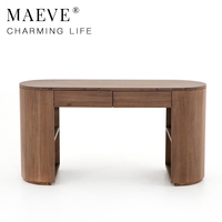 Bureau de direction ovale en bois de luxe moderne avec étagères pour la maison, le bureau, l'hôtel, la chambre à coucher – Pièce de luxe