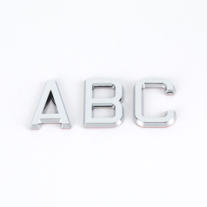 Tùy Chỉnh 3D ABS Nhựa Chữ Chrome Bạc Số Xe Biểu Tượng Huy Hiệu Biểu Tượng Cho Tự Dính - Product Image 2