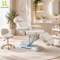 Table de massage électrique moderne et luxueuse à 4 moteurs réglables pour salon, spa, soins du visage, esthétique, tatouage