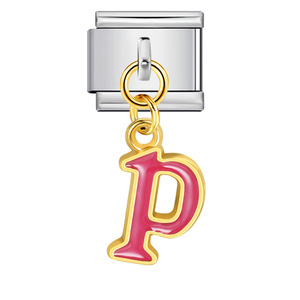 Modulo italiano fai da te Fashion braccialetti colorato oro placcato in <span class=keywords><strong>acciaio</strong></span> inox con lettera di gocciolamento gioielli fai da te personalizzabili - Product Image 5