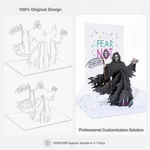 Tarjeta de Felicitación Pop-Up de Feliz Cumpleaños, Divertida Tarjeta de Fiesta de Halloween, Tarjeta de Cumpleaños Impresa en 3D, Regalo - Product Image 4
