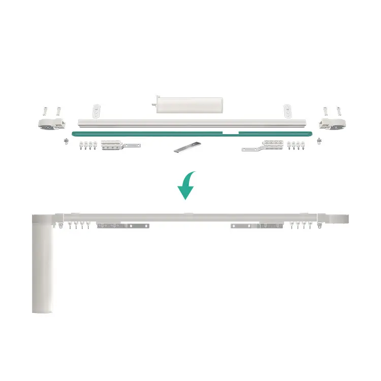 맞춤형 스마트 홈 커튼 키트 드라이브 모터 원격 레일 트랙 액세서리 커튼 키트 세트