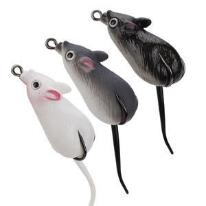 Weihai GS L4203 3D yeux articulés rat pêche truite topwater vairon leurre buzz-ramper topwater flottant bar <span class=keywords><strong>murray</strong></span> cod 3D Rat Wa - Product Image 2