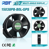 Ventilateur de ventilation tubulaire 187 CFM 15038PB-BOL-GPS – Débit d'air stable pour refroidissement d'armoires industrielles – Unité de remplacement CA pour service de maintenance